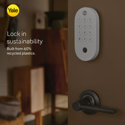 Yale Matte Black Keyed Deadbolt Smart Lock with Google Matter, YRD510-MT1-BLK