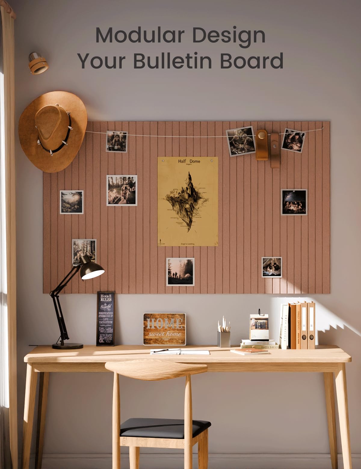 Large Felt Bulletin Board 48" x 36" Cork Board Alternative-12 Pack with 70 Safe Removable Adhesive Tabs, Felt Boards for Walls Bulletin Boards for Home Office Classroom Pin Board-Terracotta