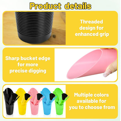 Binxus 25 Pcs Bonsai Soil Scoop Set, Small Mini Gardening Tools, Garden Hand Tools Kit for Indoor Plant Care, Succulent Planting Tools for Planting, Transplanting Digging (Colorful)