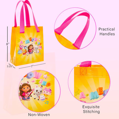 Gabby's Dollhouse Party Favor Bag Set – 24 Pack of 8" Gabby Party Goodie Bags for Kids Bulk Reusable Totes | Gabbys Dollhouse Birthday Supplies
