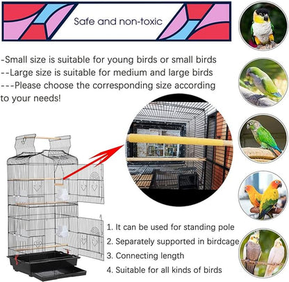 40Pcs Sand Perch Covers for Bird - Bird Perch Covers 7.5" Long x 3/8" Diameter Bird Perches for Parakeets, Lovebirds, Parrotlets, Canaries and Other Small Birds (Yellow, 40pcs 7.5" x 0.43")