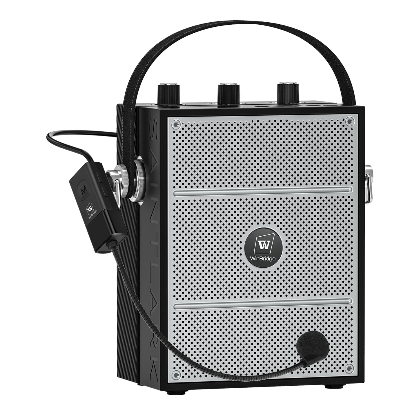 SANMIC Bluetooth 5.3 Voice Amplifier with Wireless Microphone Headset,Personal Wireless Amplifier Mic for Teachers,40W Loudly Portable Megaphone Pa System for Classrooms,Speeches,Outdoors Indoors-S98
