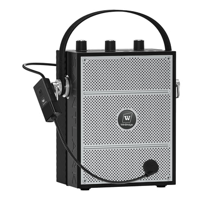 SANMIC Bluetooth 5.3 Voice Amplifier with Wireless Microphone Headset,Personal Wireless Amplifier Mic for Teachers,40W Loudly Portable Megaphone Pa System for Classrooms,Speeches,Outdoors Indoors-S98