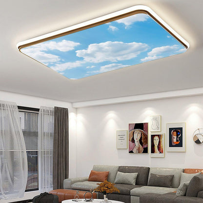 2PCS Fluorescent Light Covers - Magnetic, Filters for Classroom, Home, Office Drop Ceiling Lamps - 4x2Feet (Cloud)