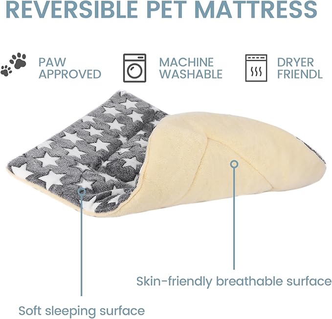 Dog Bed mat Pet mat Dog Box mat Machine Washable Grey (26x20x1.5in)