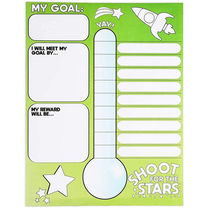 Goal Thermometer Trackers for Classrooms, 6 Pack (17 x 22 in)
