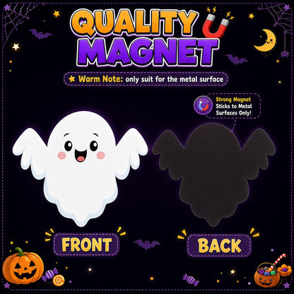 Cinnvoice 15 Pcs Luminous Garage Door Magnets Glow in the Dark Large Garage Door Magnets Halloween Ghost Magnetic Decorations Refrigerator Fridge Cruise Kitchen Decor