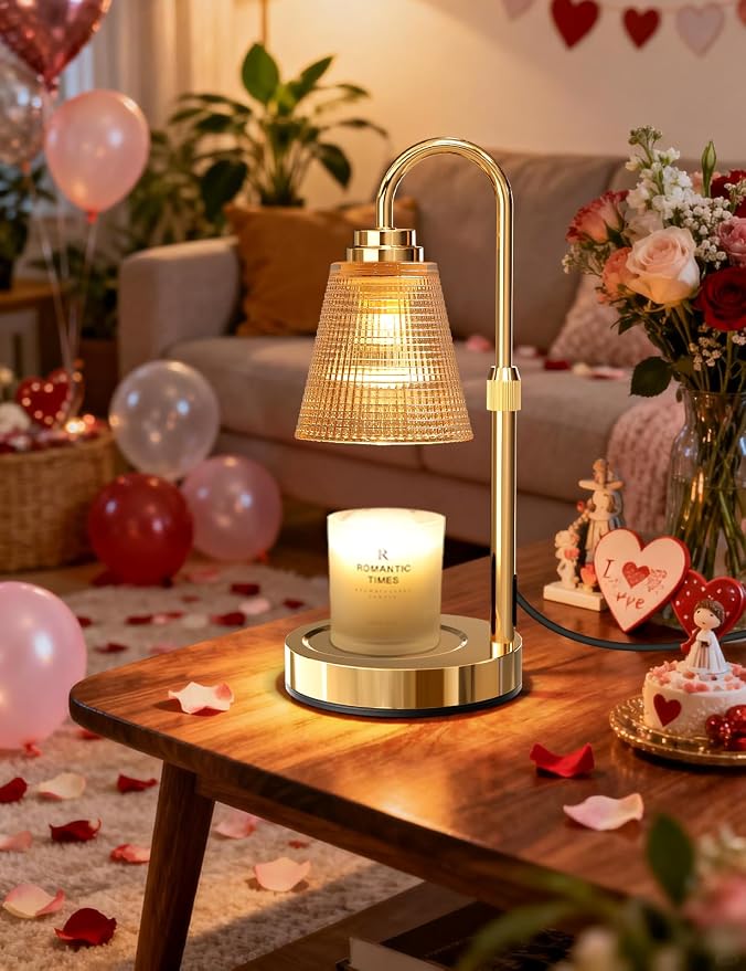 Candle Warmer Lamp with Timer Dimmable, Lamp Candle Warmer Birthday Gifts for Women, Black Adjustable Wax Melter Warmer for Jar Candles, House Warming Gift Home Decor