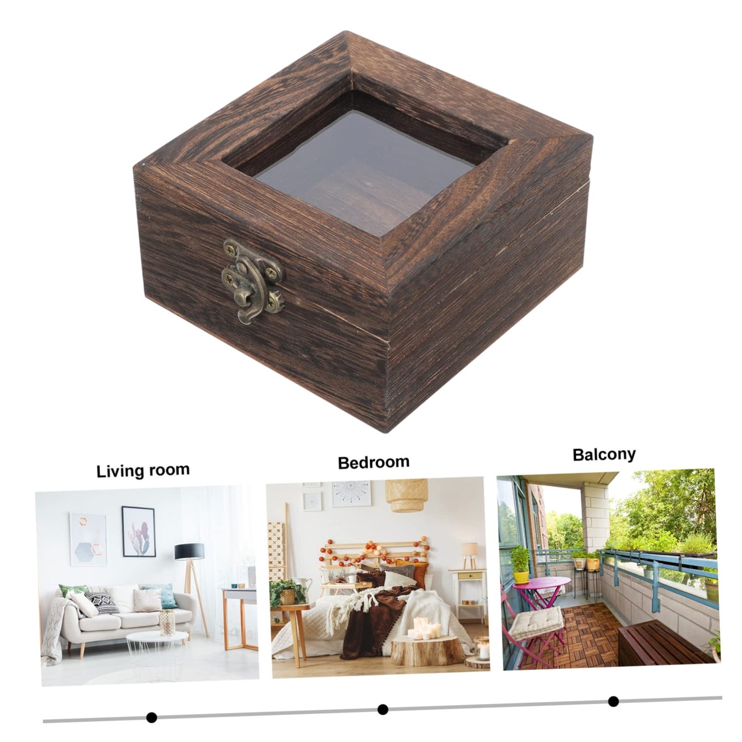 Box Box Glass Jewelry Display Case Clear Display Box Glass Terrariums for Plants Collection Box Shadow Box Frame Jewelry Containers Shadowbox Frame Collection Box
