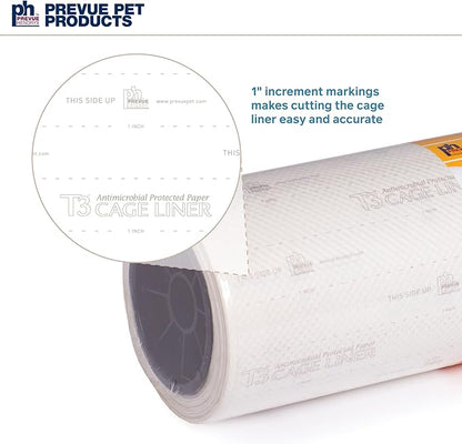 Prevue Pet Products T3 Cage Liner - Bird Cage Accessories, 100 ft Odor Absorbent Protection, Universal Liner for All Birds, Fits Small, Medium, and Large Enclosures, Simplifies Cleaning - Large Size