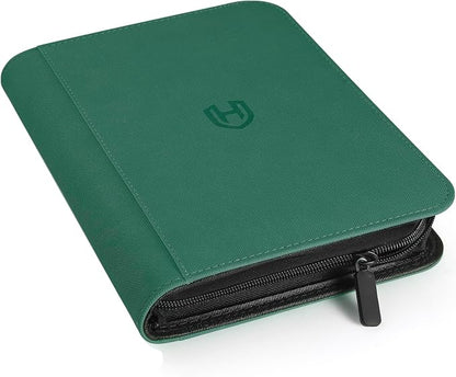 Card Binder 4 Pocket with Zipper, 288 Pockets Trading Card Holder Book, Premium PU Cover Zip Folder Binder, Side Loading Carrying Case Binder Album for TCG, MTG, Sports Cards, Game Cards