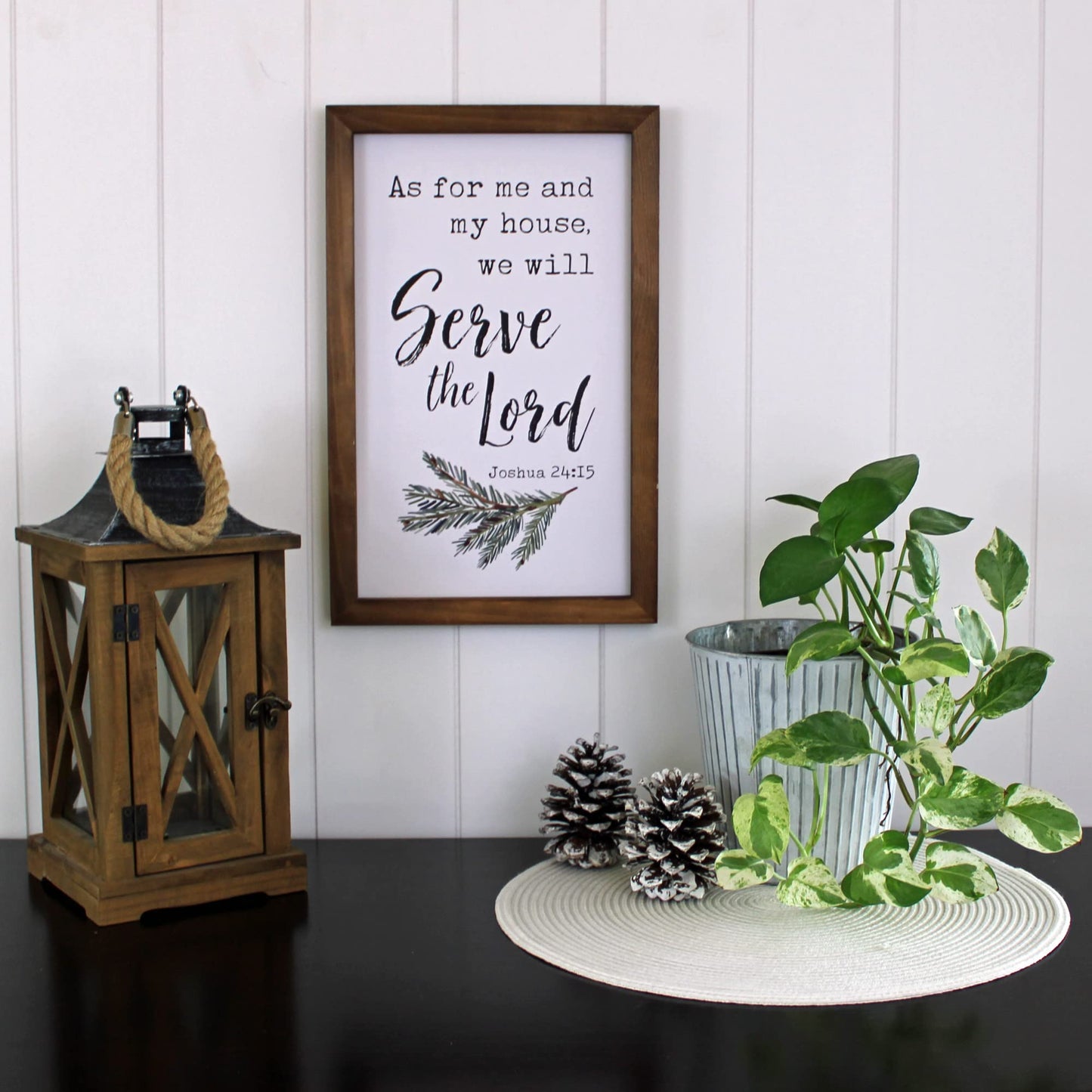 Eden View Home Scripture Wall Art Interchangeable Seasonal Sign 15x10. Bible Verses Wall Decor Framed Wood Plaque. Religious Gifts for Women. Christian Home Decor. Christmas and Holiday Decoration.