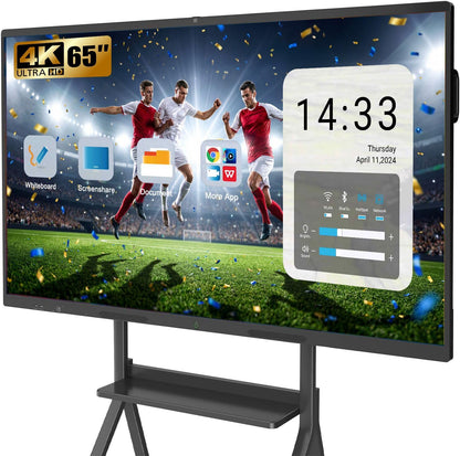 65″ Smart Board, 4K UHD Touchscreen Display Electronic White Board,Android 14 Built in Ultra High Definition Camera Open App Ecosystem, Interactive Whiteboard for for Business Office Classroom Home
