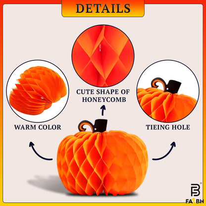 Halloween Swirls and Honeycombs - Pack of 61 | Halloween Centerpieces for Tables, Hanging Decorations, Hanging bat