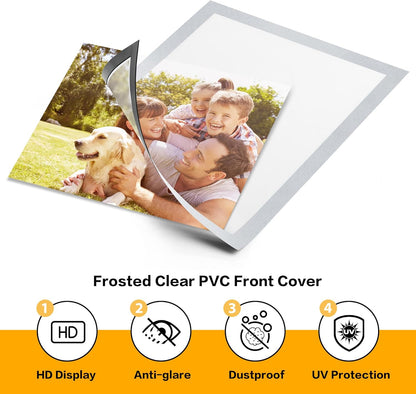 20Packs Magnetic Sign Holder 8.5x11 for Fridge & Metal Surfaces - Magnetic Frames with File/Paper/Document Holder - Photos/Pictures/Posters Frame for Commercial Offices/Stores (Silver)