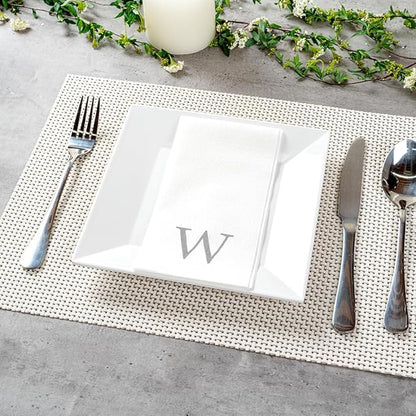 Luxenap 15.8 X 7.9 Inch Linen-Feel Guest Towels, 2000 Lettered Hand Towels