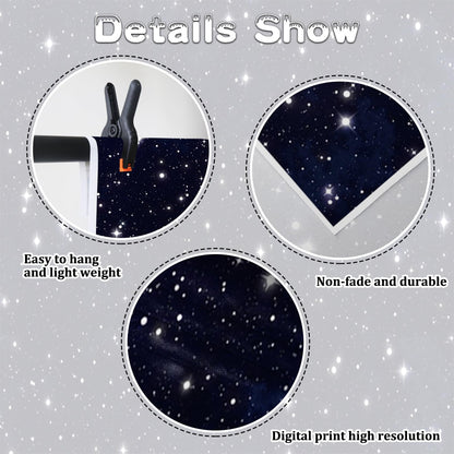 Renaiss 6x4ft Starry Night Sky Photo Backdrop Galaxy Universephotography Background Twinkle Stars Classroom Outer Space Theme Party Decor Kids Birthday Banner Astronauts Artistic Photo Booth Props