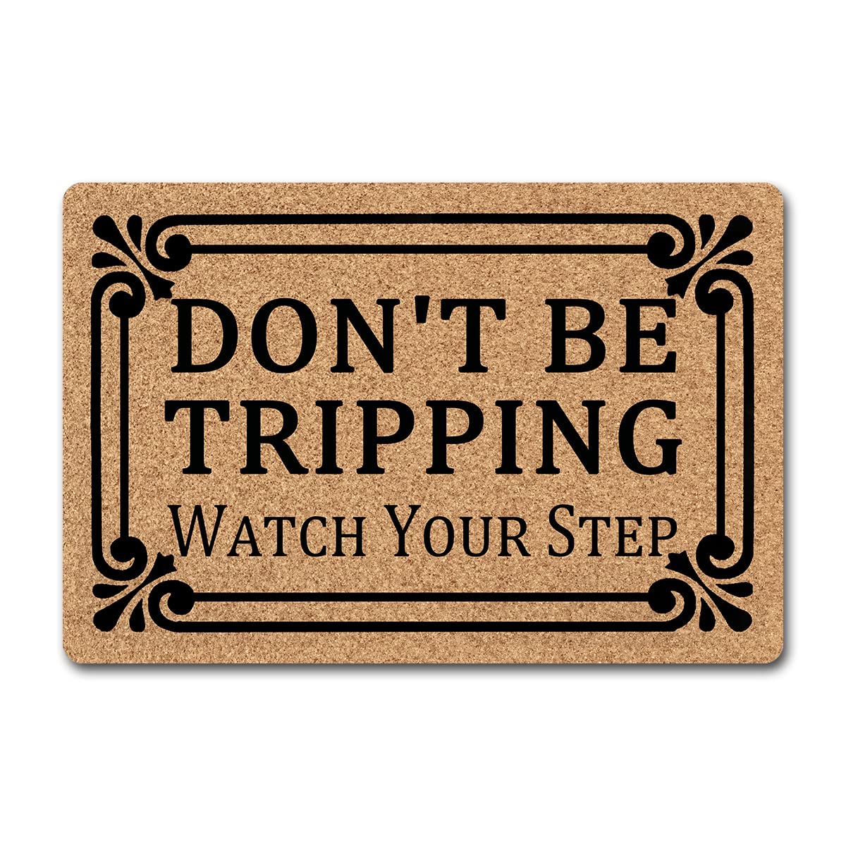 MjiejieM Funny Doormats Don't Be Tripping Watch Your Step Indoor Floor Welcome Mat for Entrance Way Rubber Back for Front Door Indoor Outdoor Cute Rugs 23.6"(L) x 15.7"(W)