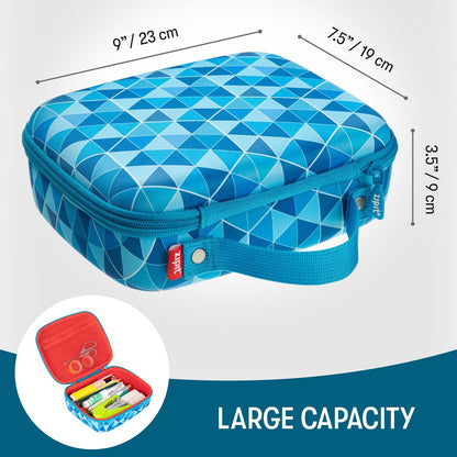 ZIPIT Jumbo Pencil Box for Boys | Pencil Case for School | Holds Up to 110 Pens | Large Capacity Pencil Pouch (Blue)