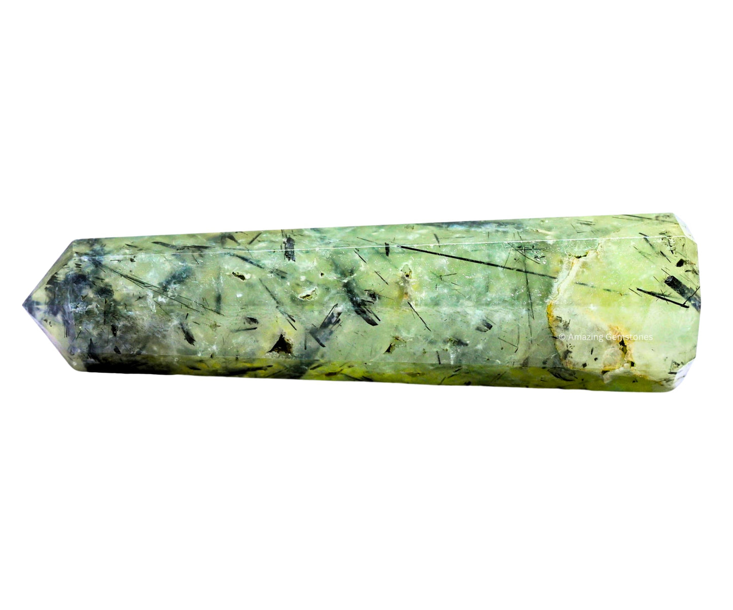 Amazing Gemstone Prehnite Crystal Towers - Natural Healing Crystal Point Obelisk for Reiki Healing and Crystal Grid (3" to 4" INCH)