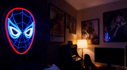 Spider neon sign for wall decor Anime Light Compatible with smart timing switch, 5V USB power supply Kids Bedroom Game Room Decoration(13x9.4 Inch)