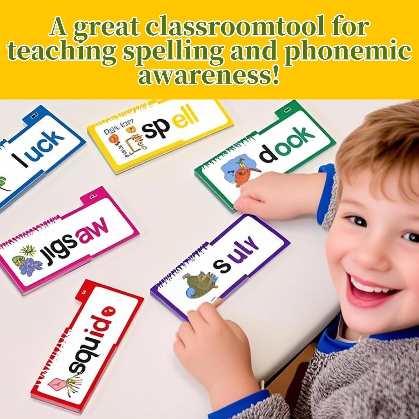 30 Read Word Families, Sight Words, ABC Phonics Flash Cards,Reading Learning Set, Educational Games for Kindergarten