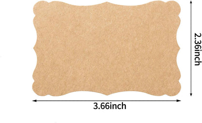 120 Pieces Small Mini Business Cards Vintage Assorted Colors Blank Note Cards Gift Word Card for Business Cards, Gift Cards (Brown, 3.66x 2.36 inches)