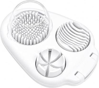 3-in-1 Egg Slicer for Hard Boiled Eggs - Multipurpose Stainless Steel Wire Cutter and Dicer for Strawberries, Mushrooms, and Soft Fruits - Dishwasher Safe Kitchen Tool