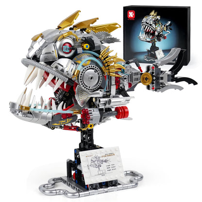 GIAT Mechanical Piranha Building Blocks Set - STEM Collection Toy for Kids & Adults, Home/Office Decor Kit, Birthday Gifts for 8-14+ Year Old Teens Boys and Girls (1019 PCS)