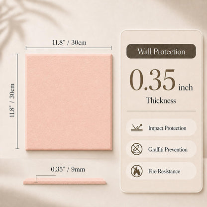 Baysola Felt Bulletin Board Panels 48 x 36 Inch Self Adhesive Wall Tiles Cork Board Alternative for Office Classroom Photos Notes 12 Pack