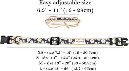Pettsie Hemp Dog Bandana Collar & Matching Owner Friendship Bracelet | Matching Friendship Bracelet, Adjustable, Durable Hemp, Soft & Comfortable, Secure D-Ring, Blue