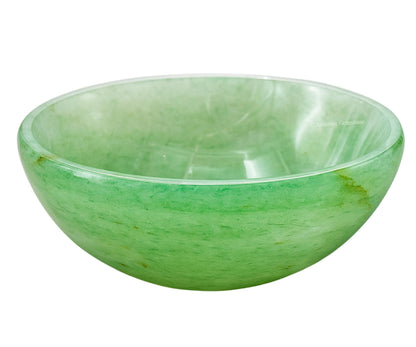 Green Aventurine (Light) Crystal Bowl - 3 Inch Decorative Bowls for Room and Home Decor - Gemstone Healing Crystals for Elegant Display, Positive Energy Balance and Gift