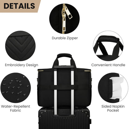 kadilong Sewing Machine Case with Multiple Storage Pockets&Removable Pad for Accessories, Universal Carrying Tote Sewing Machine Storage Bag Compatible with Most Standard Singer, Brother, Janome