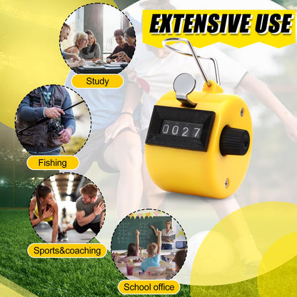 Draupnir 24Pcs Handheld Tally Counter, Metal Pitch Counter Hand Mechanical Counters Clickers for School Event, 8 Colors Counting Numbers for Coaching, Fishing, People, Golf Lap, Stadiumand Sport Row