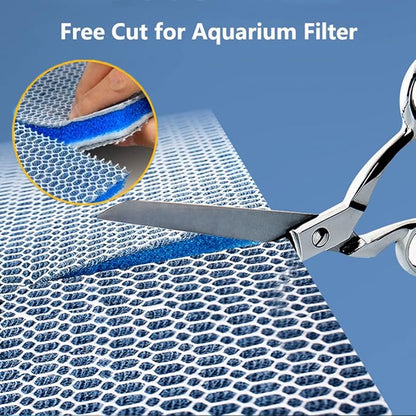 Aquarium Filter Media, Newly Premium 8-Layer Filter Pads for Aquarium, Fish Tank Sponge Pad Foam Filter Accessories for Pond (15.7"x11.8"”x0.6“，1pack)