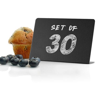 Mini Chalkboards 3 x 4 inches (30 Pack Black)