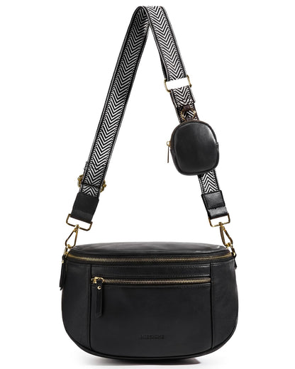 Missnine Crossbody Bags for Women, Vegan Leather Purses for Women Bum Bag Small Shoulder Handbags