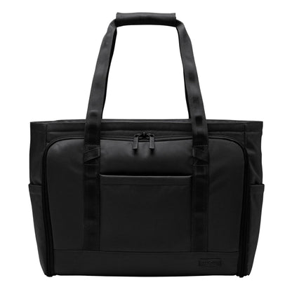 Halfday Convertible Garment Tote: 2-in-1 Travel Tote & Garment Bag, Carry-on for 1-2 Day Trips (16” Laptop Pocket, Shoe Compartments, Trolley Sleeve), Water-Resistant Ballistic Nylon, Jet