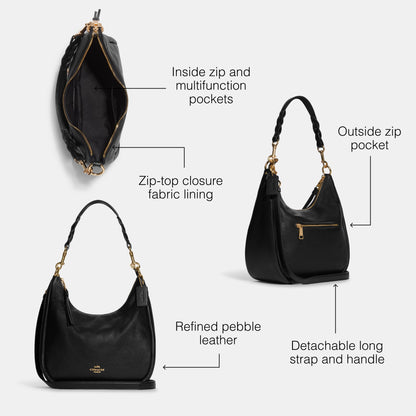 COACH Jules Hobo Shoulder Bag, Black