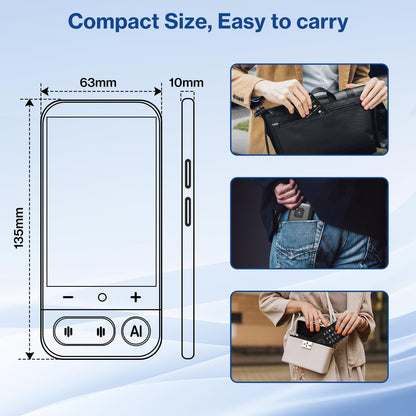 FancyDove Language Translator Device, Instant Two Way Voice Translator, 149 Languages Translator & AI Assistant Device, for Business Learning Travel