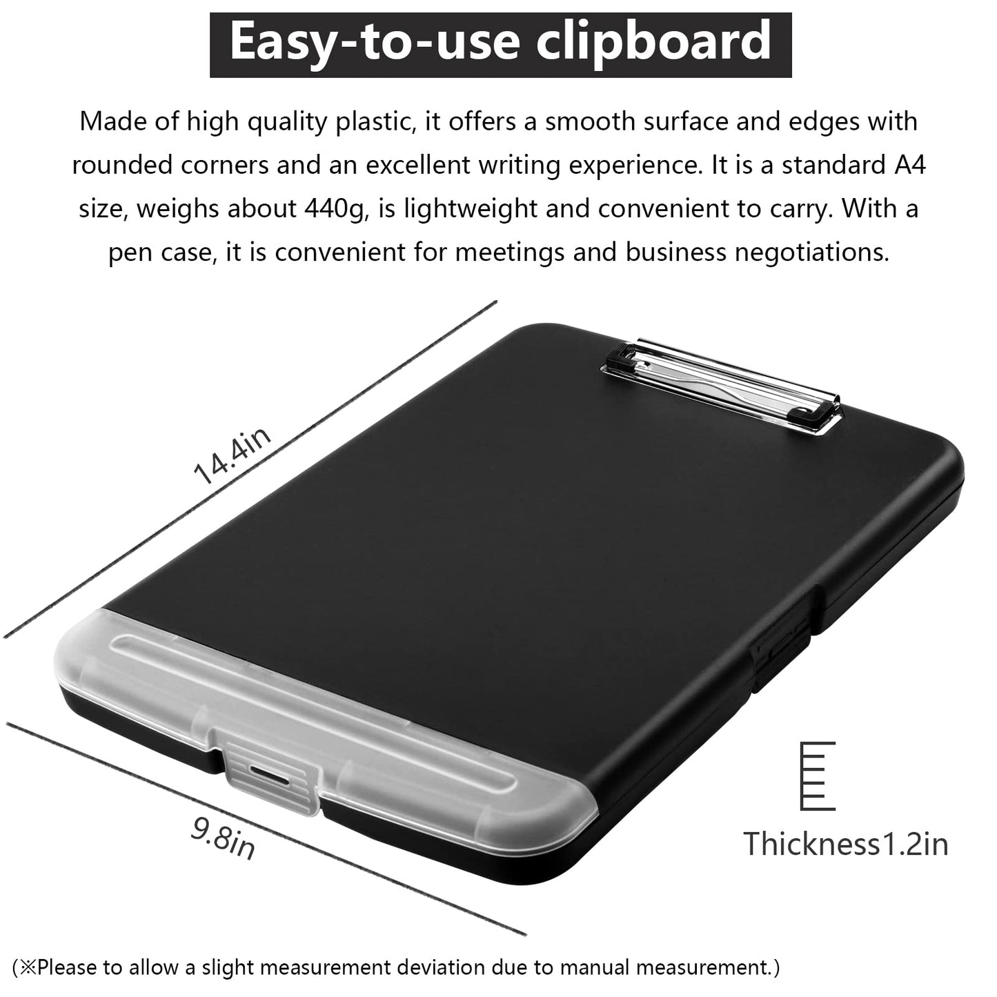 SFLHHDM Storage Clipboard with Pen Holder, High Capacity Clipboards for Classroom, Clip Boards 8.5x11 with Storage, Low-Profile Clip, Lightweight Plastic Clipboard for Kids, Lawers, Office Workers
