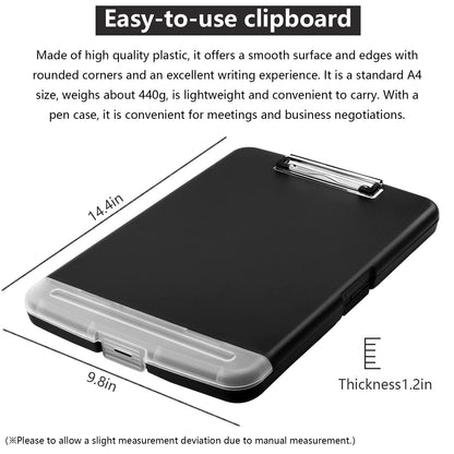 SFLHHDM Storage Clipboard with Pen Holder, High Capacity Clipboards for Classroom, Clip Boards 8.5x11 with Storage, Low-Profile Clip, Lightweight Plastic Clipboard for Kids, Lawers, Office Workers