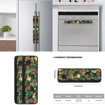Yatixapu 6PCS Refrigerator Door Handle Covers Christmas Tree Kitchen Appliance Protective Gloves Anti-Slip Decor for Microwave Ovens Dishwashers Keep Kitchen Appliance Clean Keep Off Smudges Oil Stain