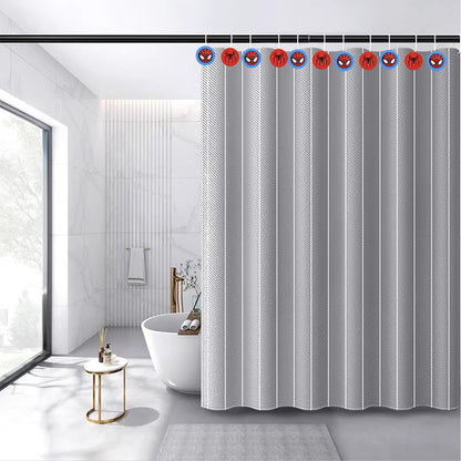 CTOHN 12 Pieces Spider Shower Curtain Hooks Rings, Decorative Shower Hooks for Shower Curtain, Stainless Steel Decorative Shower Hangers Rings for Bathroom