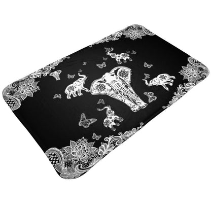Elephant Carpet Playmat Rug 20"X32",Non-Slip Soft Living Dining Room Rug for Front Door Entrance Outside Doormat