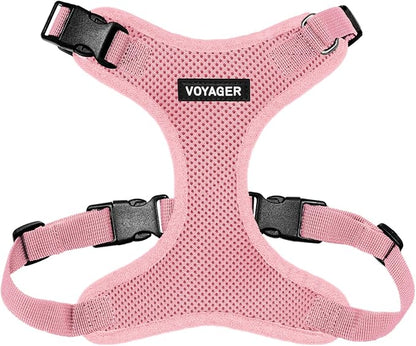 Voyager Step-in Pet Harness - All Weather Mesh, Adjustable Step in Harness for Cats and Dogs by Best Pet Supplies - Pink, XS