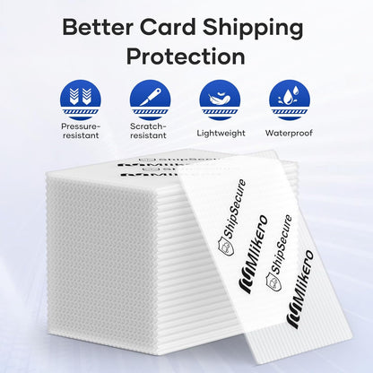 120 Pack Trading Card Shipping Protectors, 4'' x 6'' Plastic Card Protector with Protective Sleeves and Tape Rolls Fit for PSA Graded Cards