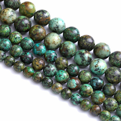 6mm 60pcs Natural Stone Green African Turquoise Spacer Loose Beads for Jewelry Making DIY Bracelet Necklace