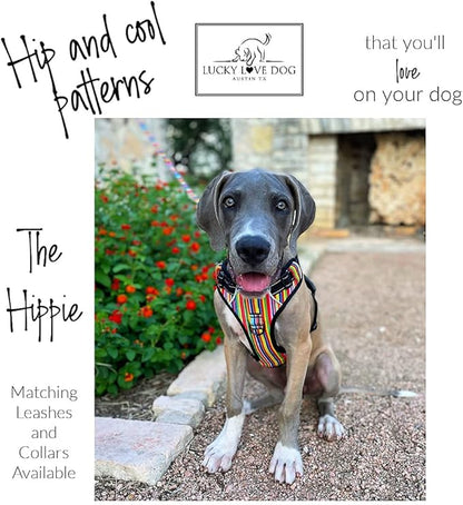 Lucky Love Dog Harness, Easy to Walk, No Pull Dog Harness, Adjustable Custom Fit (Hippie, Extra Small)