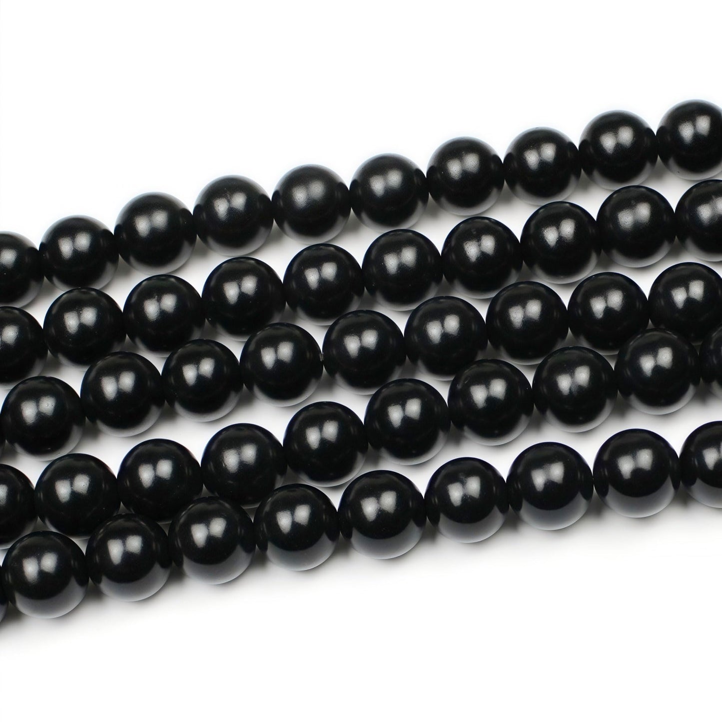 MJDCB Real Stone Beads Natural Matte Black Onyx Agate Round Loose Bead for Jewelry Making DIY Bracelet Necklace(4mm)